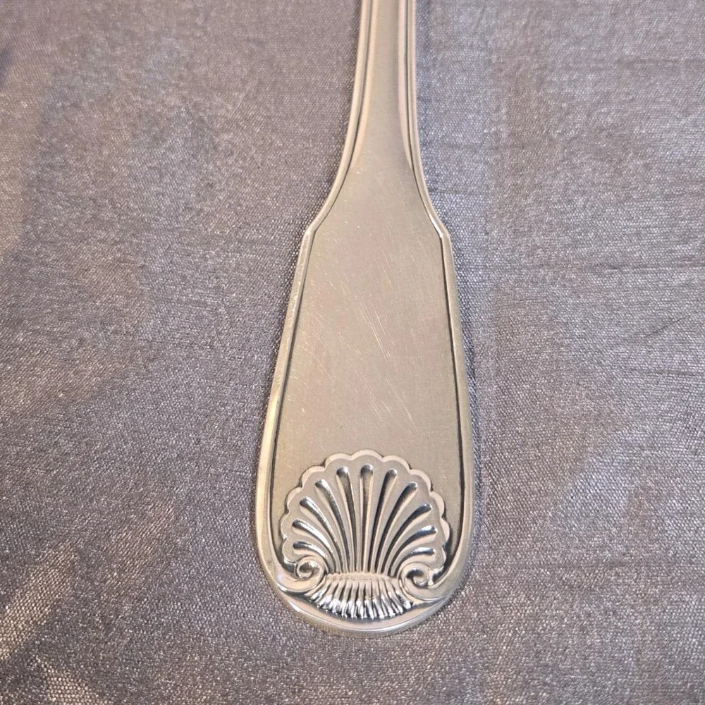 Christofle‎ Silverplate Large Serving Spoon Vendome Shell Pattern 13 3/4